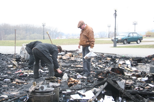 Cгорел походный храм прихожан УПЦ Московского патриархата